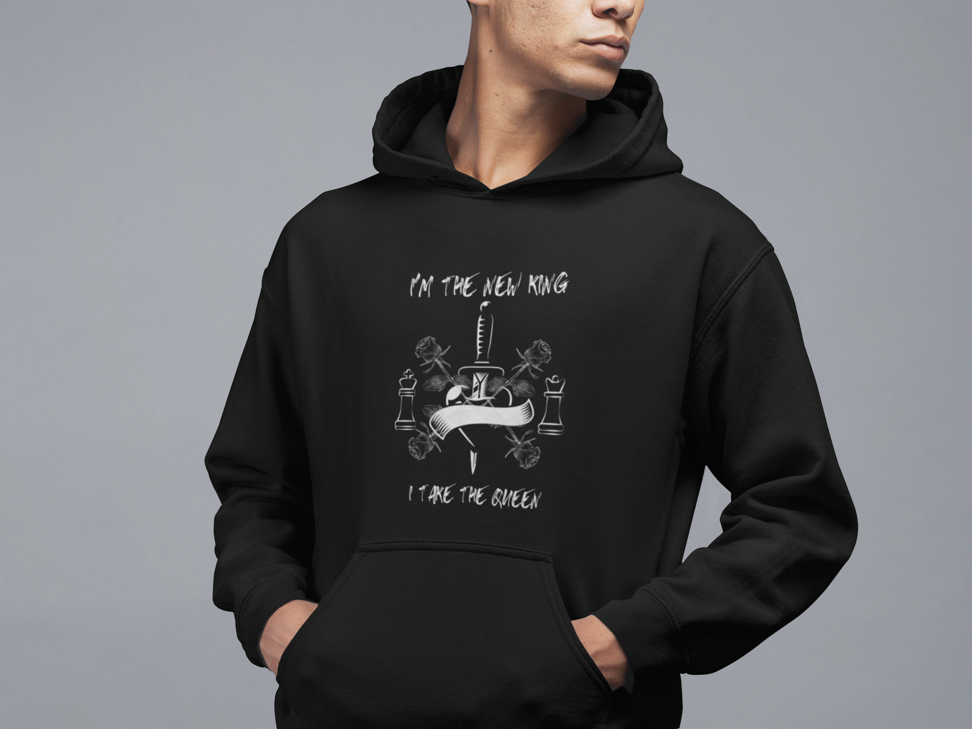 "I'm the new king, I take the queen" A Digital Nod to Ethereal Metal in a Unisex Hoodie - Revival Retro Designs