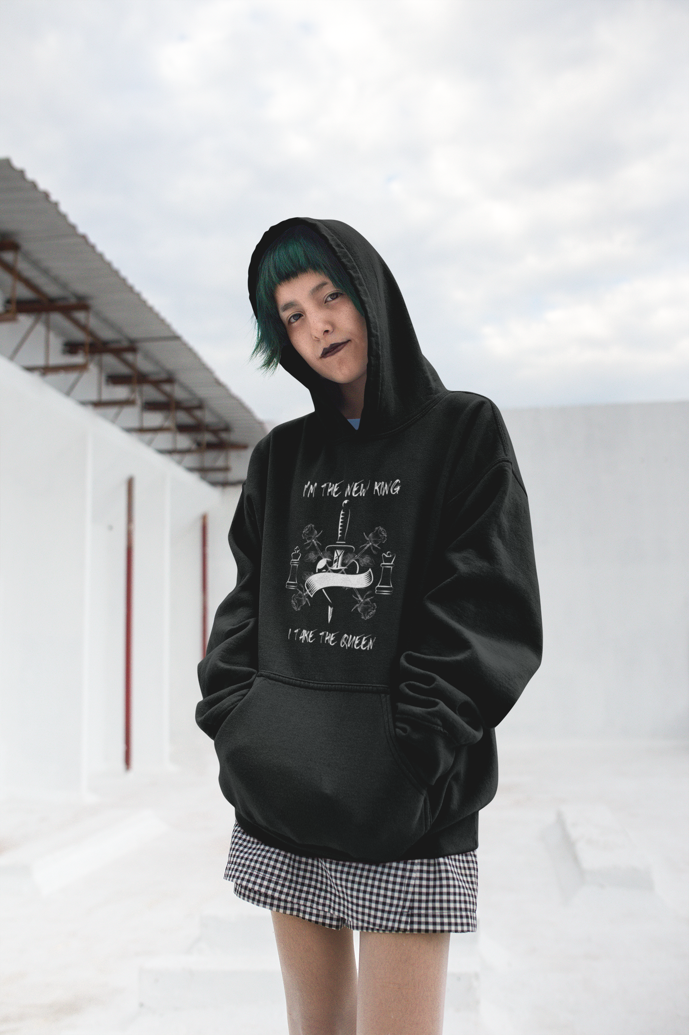 "I'm the new king, I take the queen" A Digital Nod to Ethereal Metal in a Unisex Hoodie - Revival Retro Designs