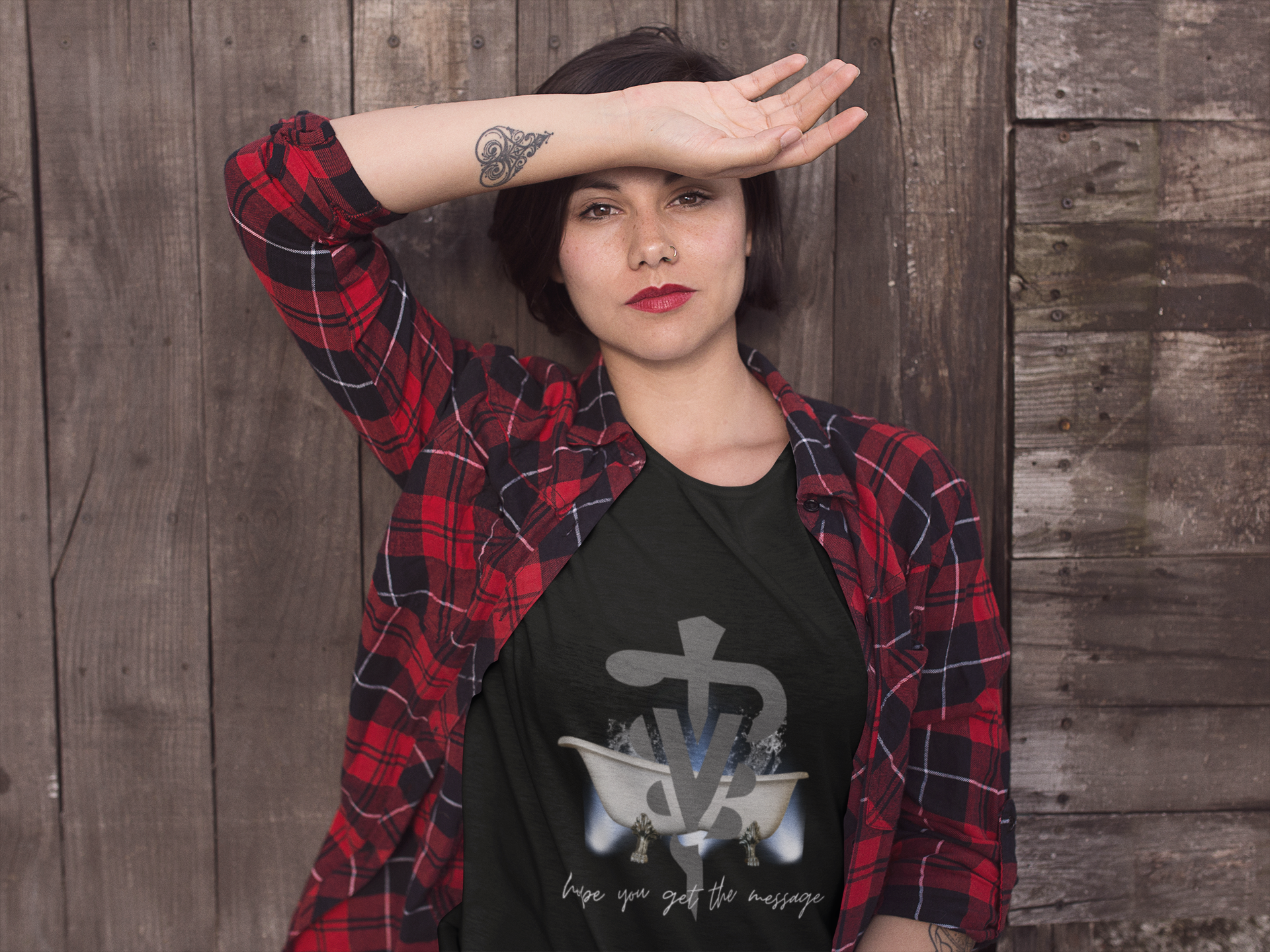 I Hope You Get The Message: Exclusive Custom Design Women's Fitted Tee - Revival Retro Designs